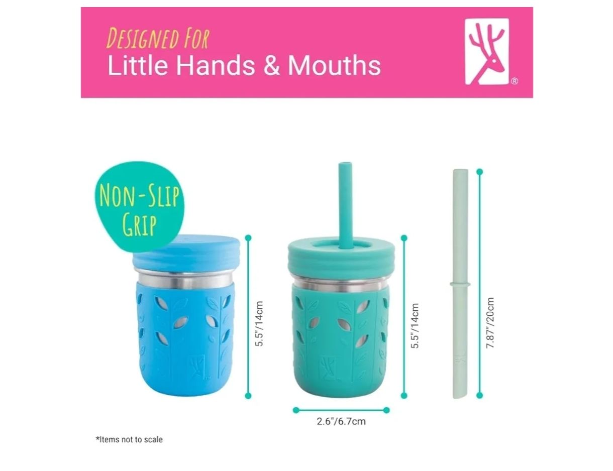 Elk and Friends - Vasos de acero inoxidable de 10 onzas para niños y niños pequeños