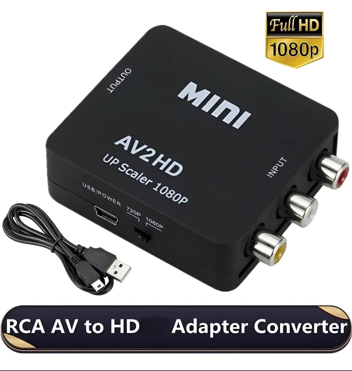 Cable Adaptador Av A Hdmi Convertidor Hd