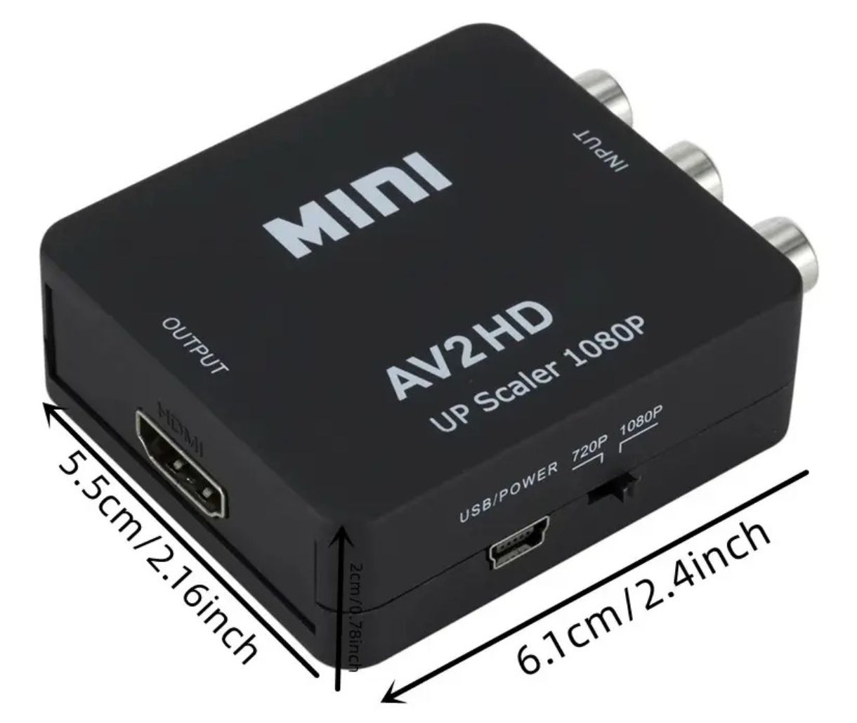 Cable Adaptador Av A Hdmi Convertidor Hd