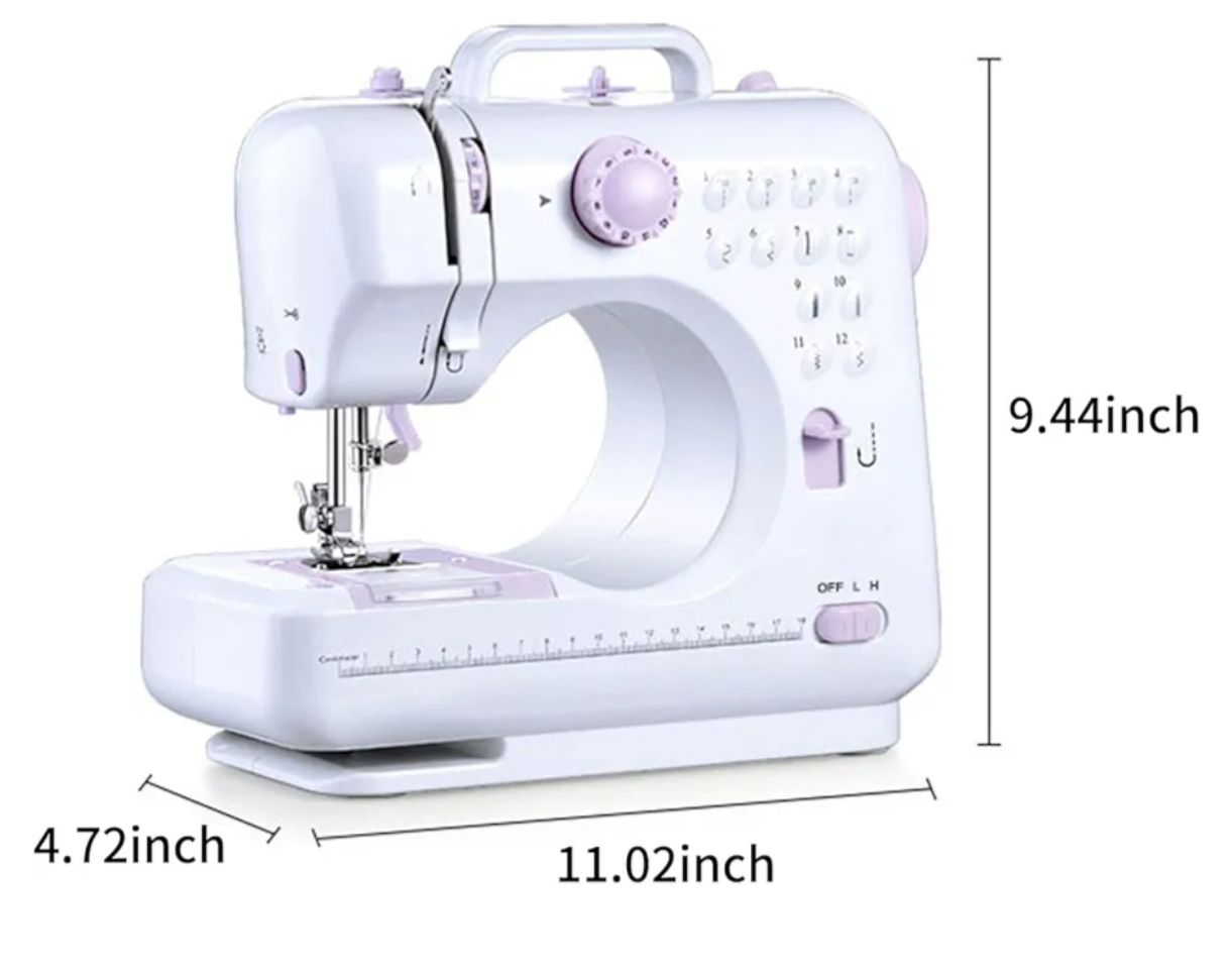Máquina de coser eléctrica pequeña con pedal