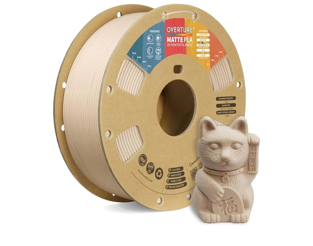 OVERTURE PLA - Filamento para impresora 3D mate 1.75