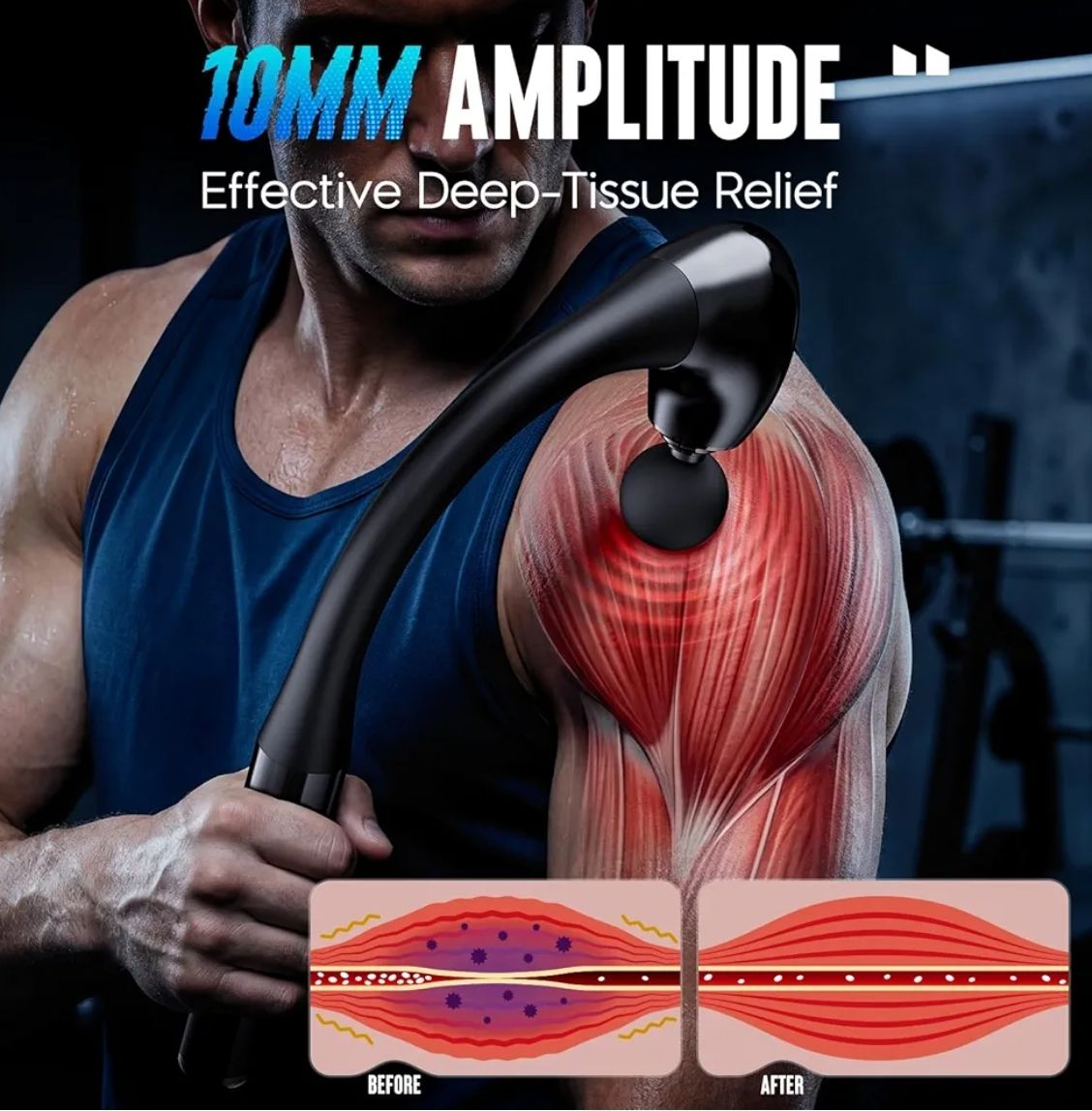 FVZ Pistola de masaje con mango de extensión mejorado