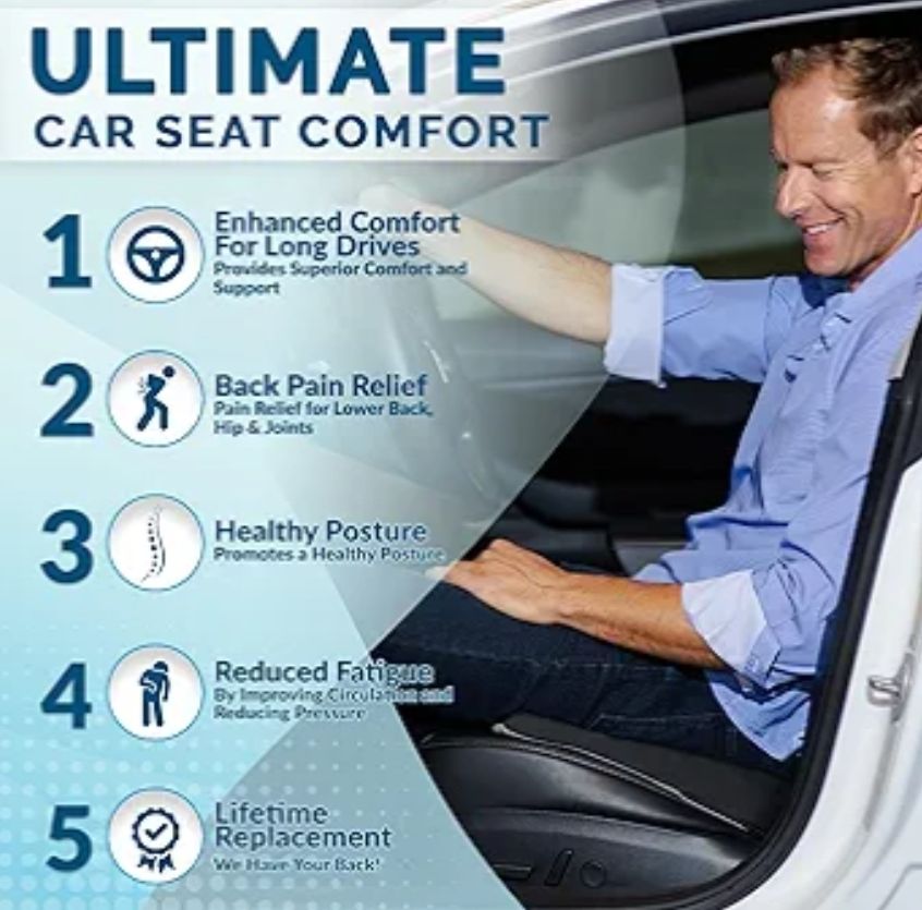 ComfiLife - Cojín de asiento de coche de espuma