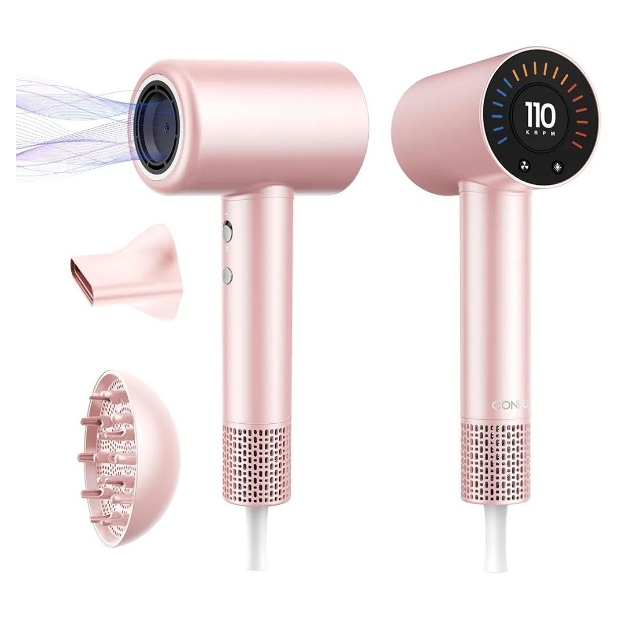 CONFU Secador de pelo, 110000 RPM de secado rápido 