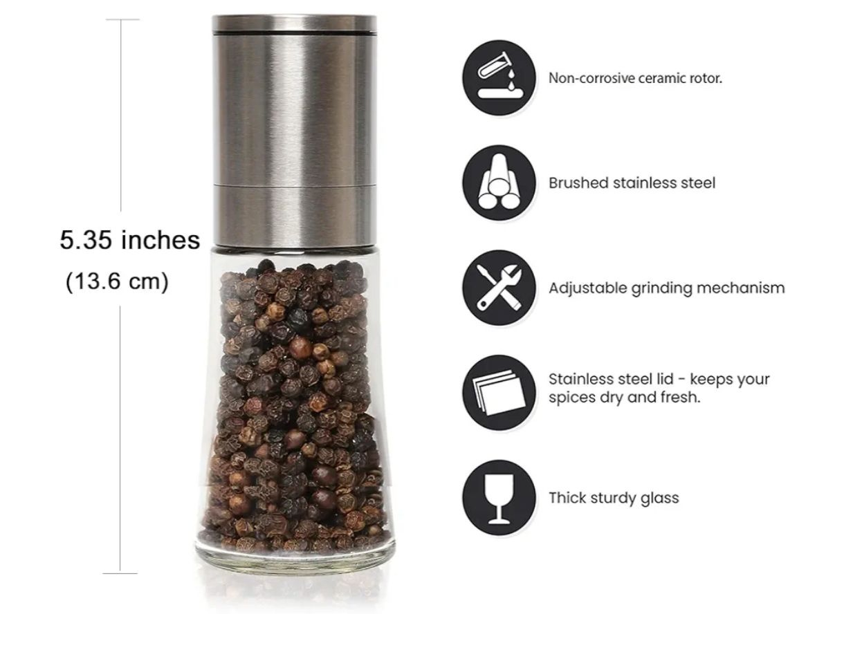 Juego de Molinillo de Sal y Pimienta de 2 -