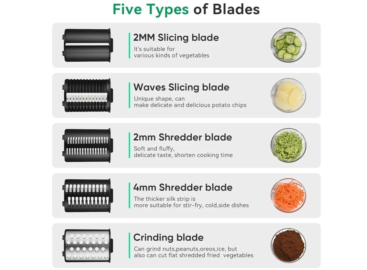 Rallador eléctrico de queso mejorado