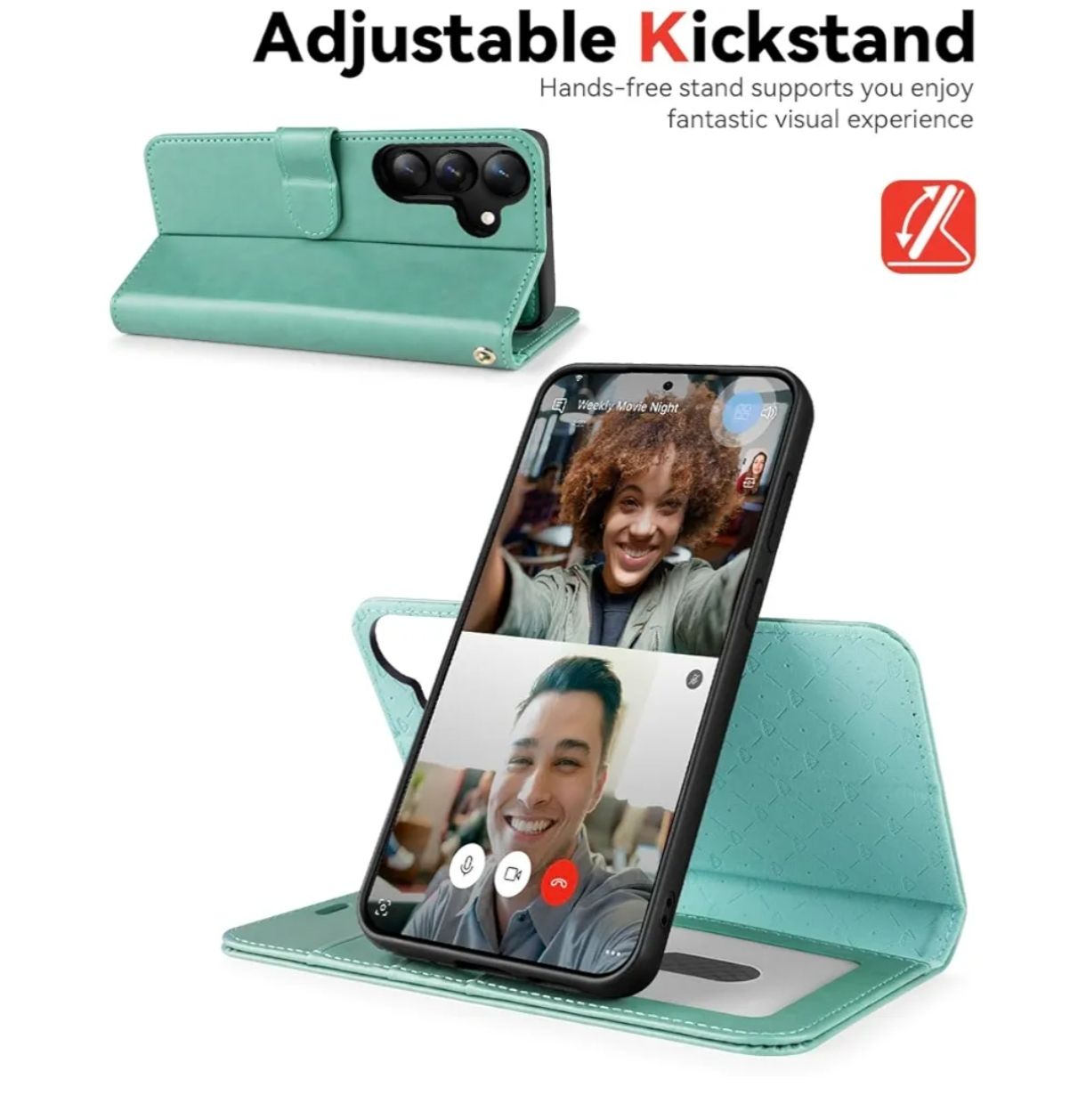 OCASE - Funda tipo portafolios desmontable para Samsung Galaxy S25 ultra