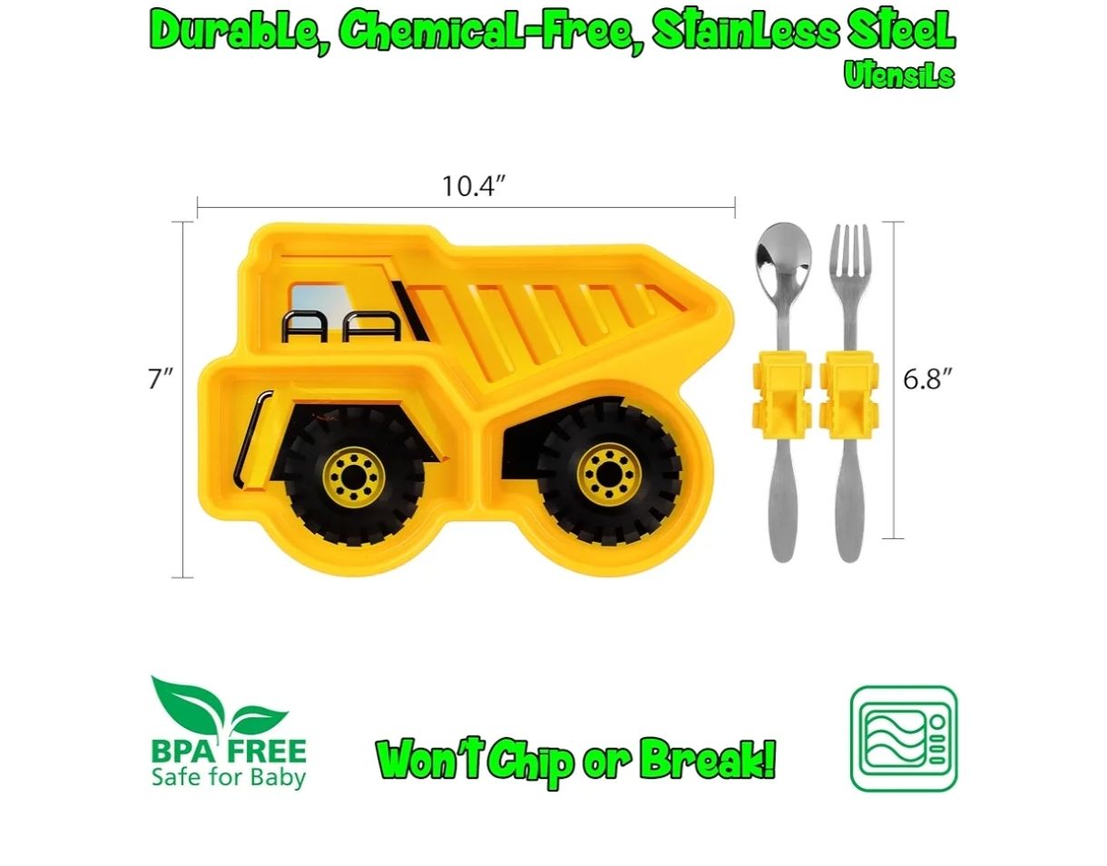 KidsFunwares Me Time - Juego de comida, Dump Truck, Amarillo, 1
