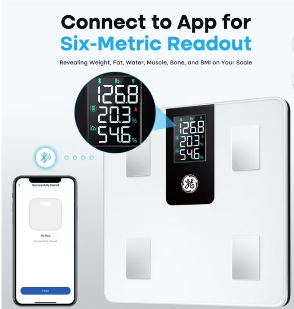 Báscula inteligente GE para grasa corporal