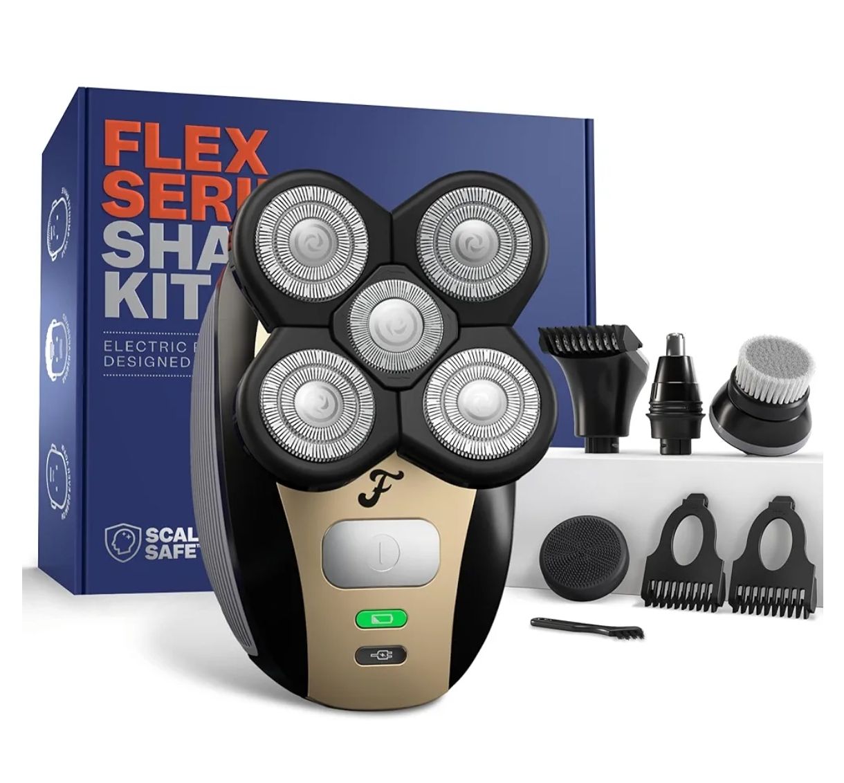 Afeitadora de cabello eléctrica inalámbrica y recargable para hombre;