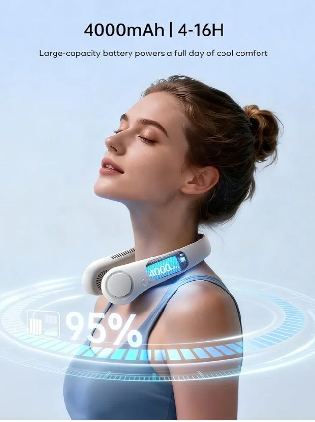 JISULIFE Ventilador de cuello portátil