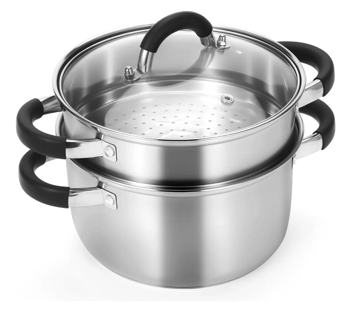 Olla Vapor Acero Inoxidable 3 Capas