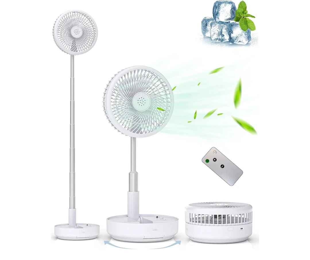 Primevolve Ventilador de pie oscilante portátil