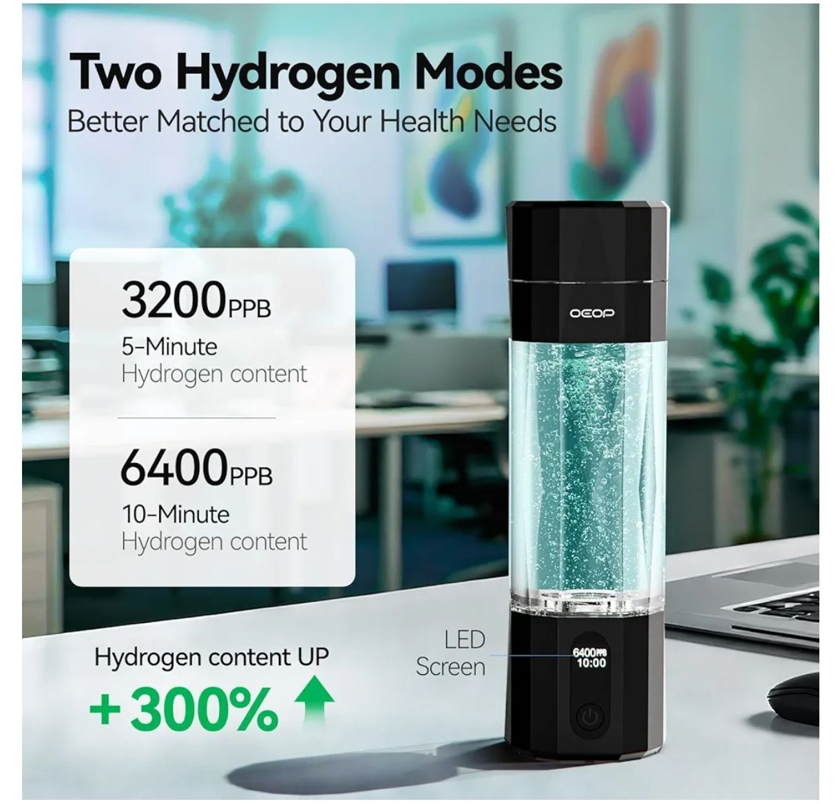 Botella de agua de hidrógeno actualizada