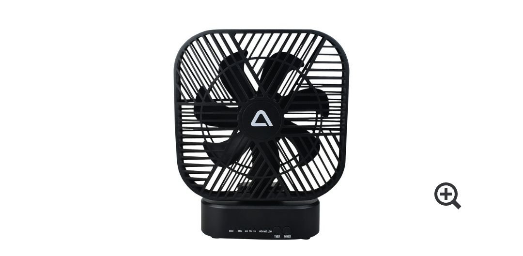 Ventilador USB Ambiano de 5 pulgadas, color negro.