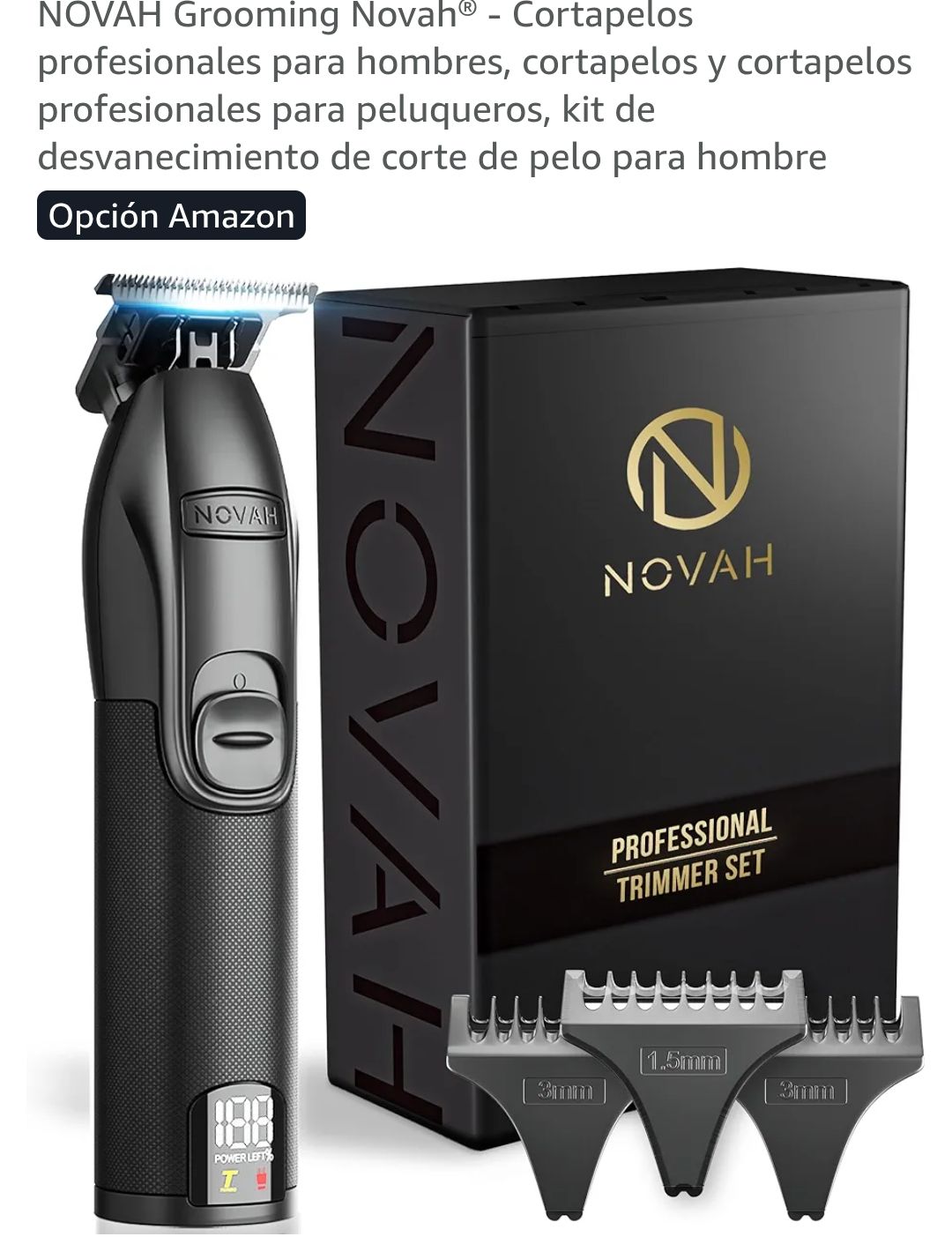 NOVAH Grooming Novah® - Cortapelos profesionales para hombres