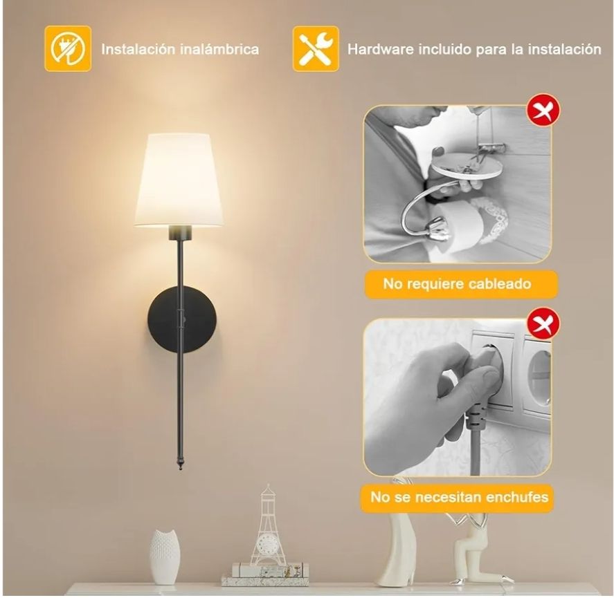 Juego de 2 apliques de pared