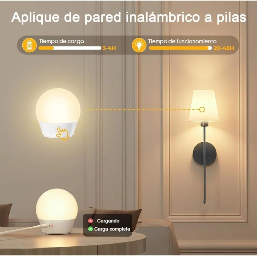 Juego de 2 apliques de pared