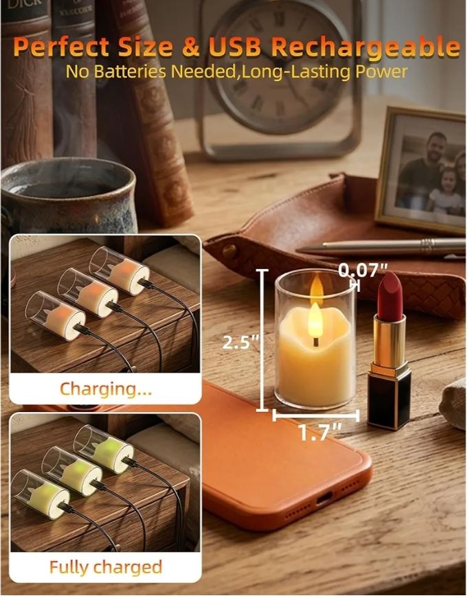 Velas de Té Sin Llama Recargables