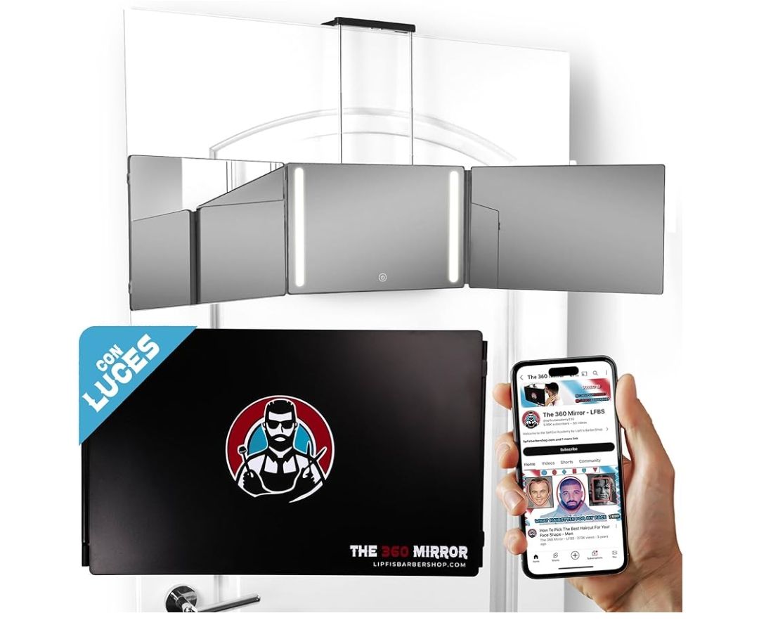 Espejo LED de 360 Barbero