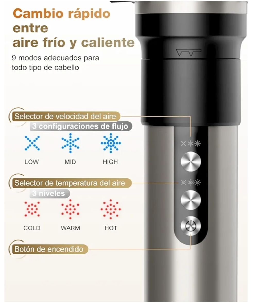 7MAGIC Cepillo secador y moldeador 6 en 1