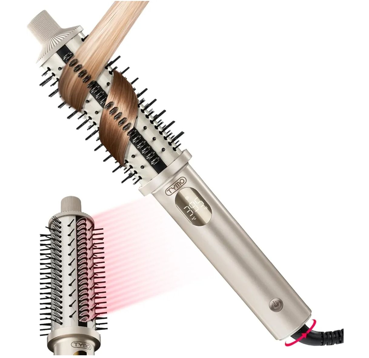 TYMO StyluxPro  Cepillo térmico para rizar