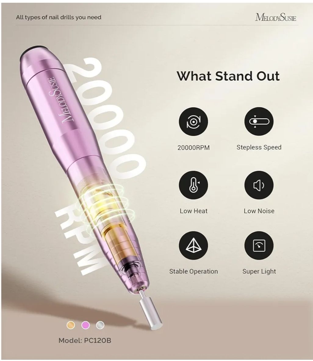 MelodySusie Portable Electric Nail Drill