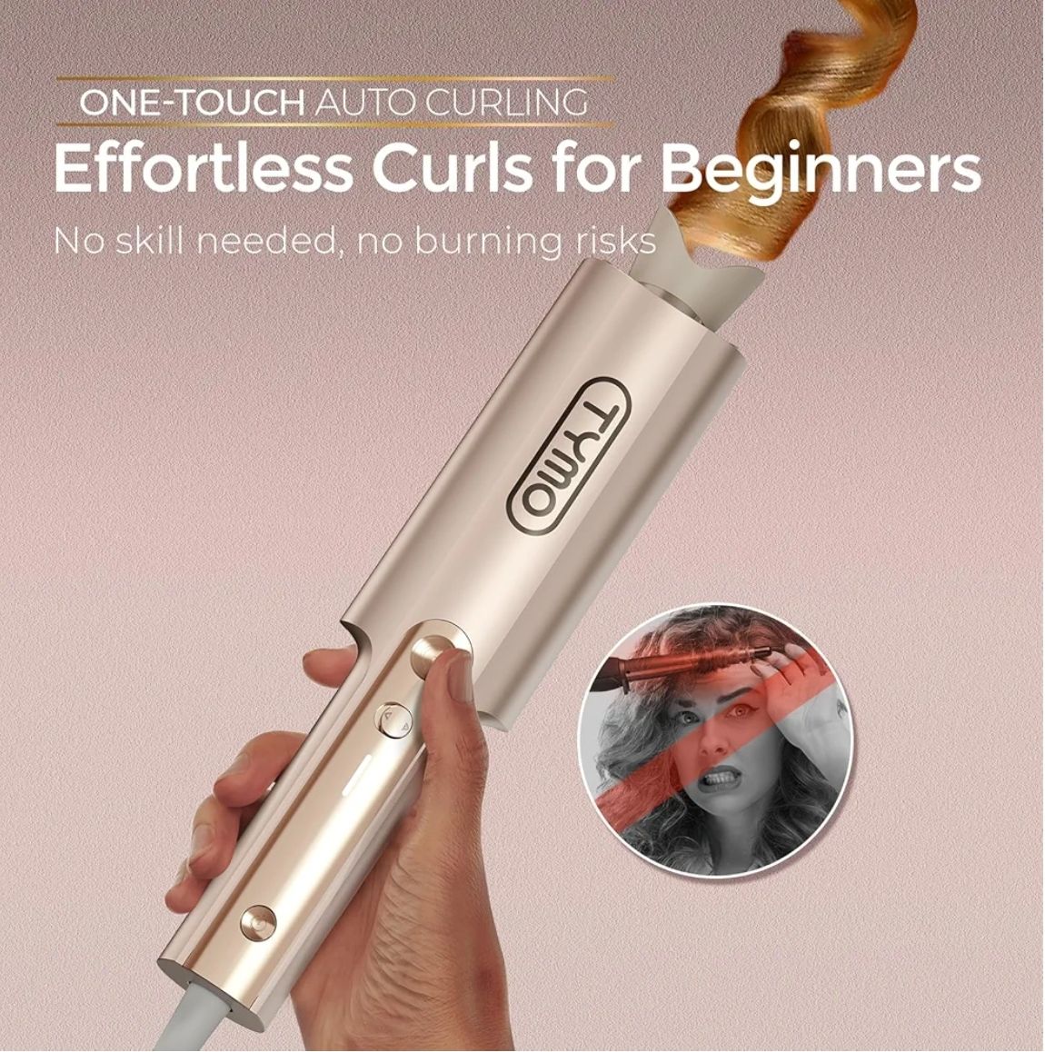 TYMO CurlPro Plus - Rizador de pelo giratorio