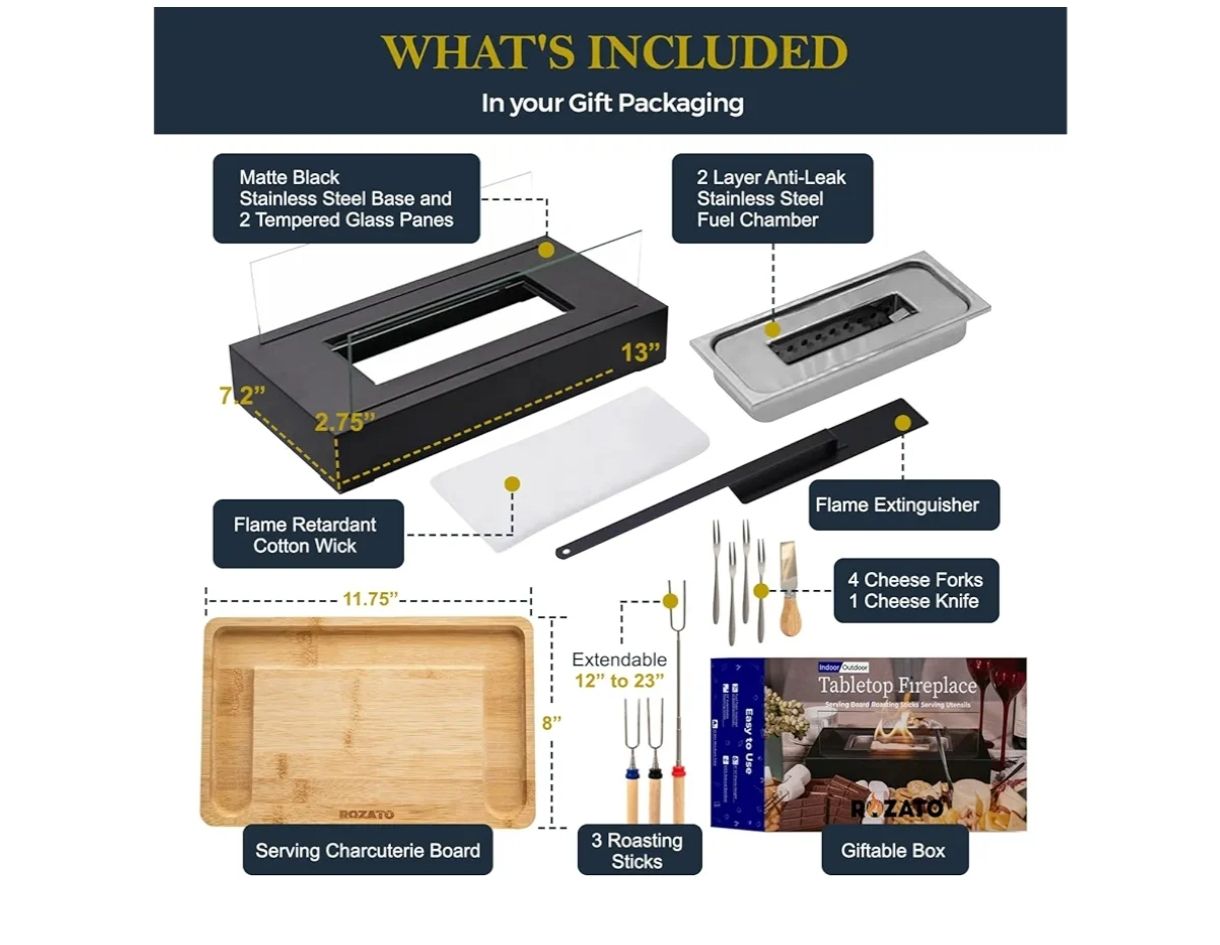 Kit portátil de mesa para fogatas