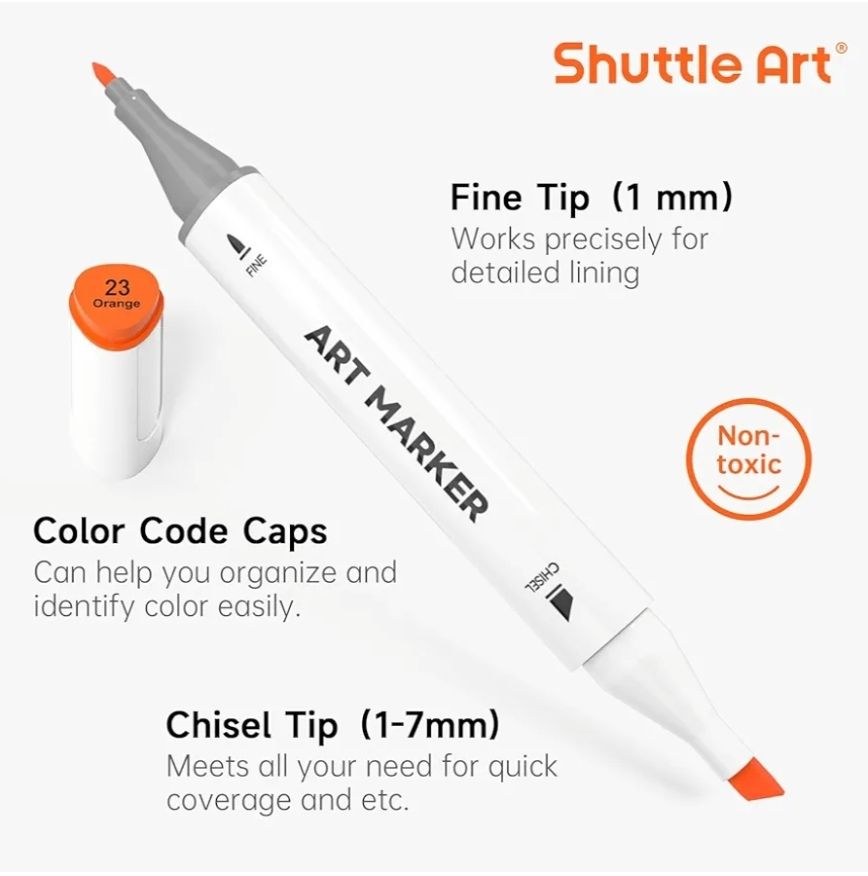Shuttle Art - Marcadores de alcohol de 51 colores