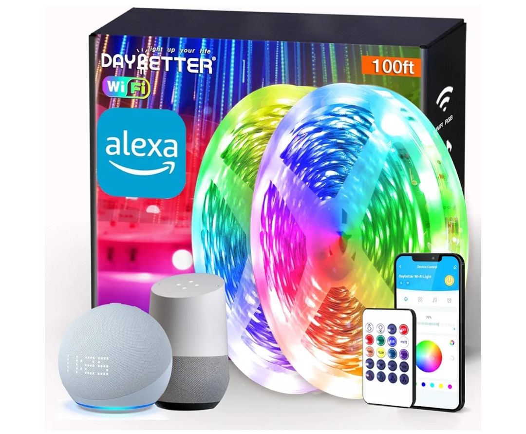 DAYBETTER - Luces LED inteligentes WiFi de 100 pies