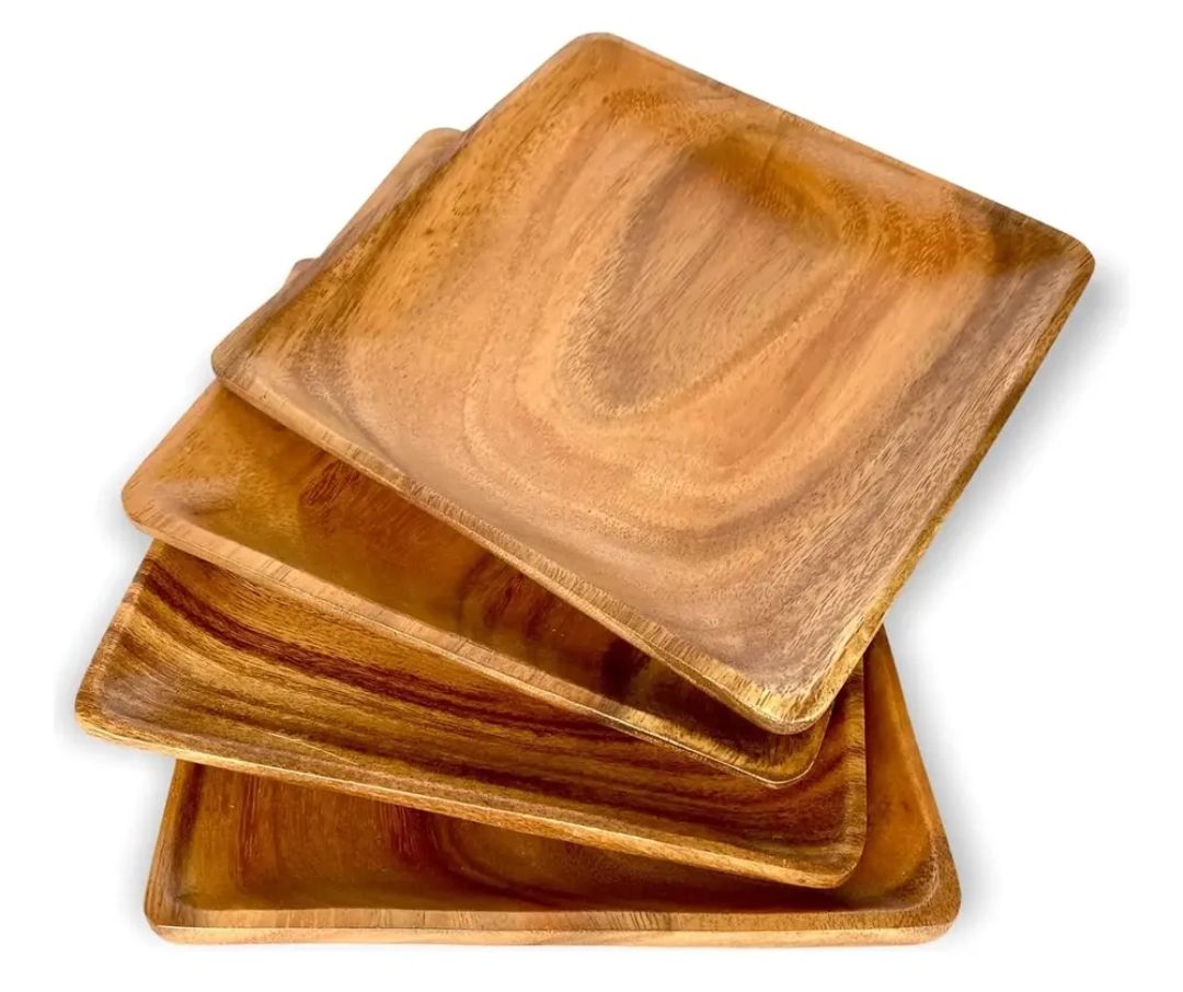 Platos de madera de Acacia para cortes de carne 