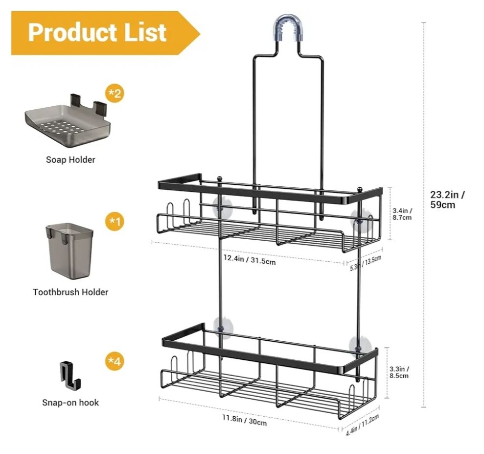 AKTECKE - Organizador colgante de baño