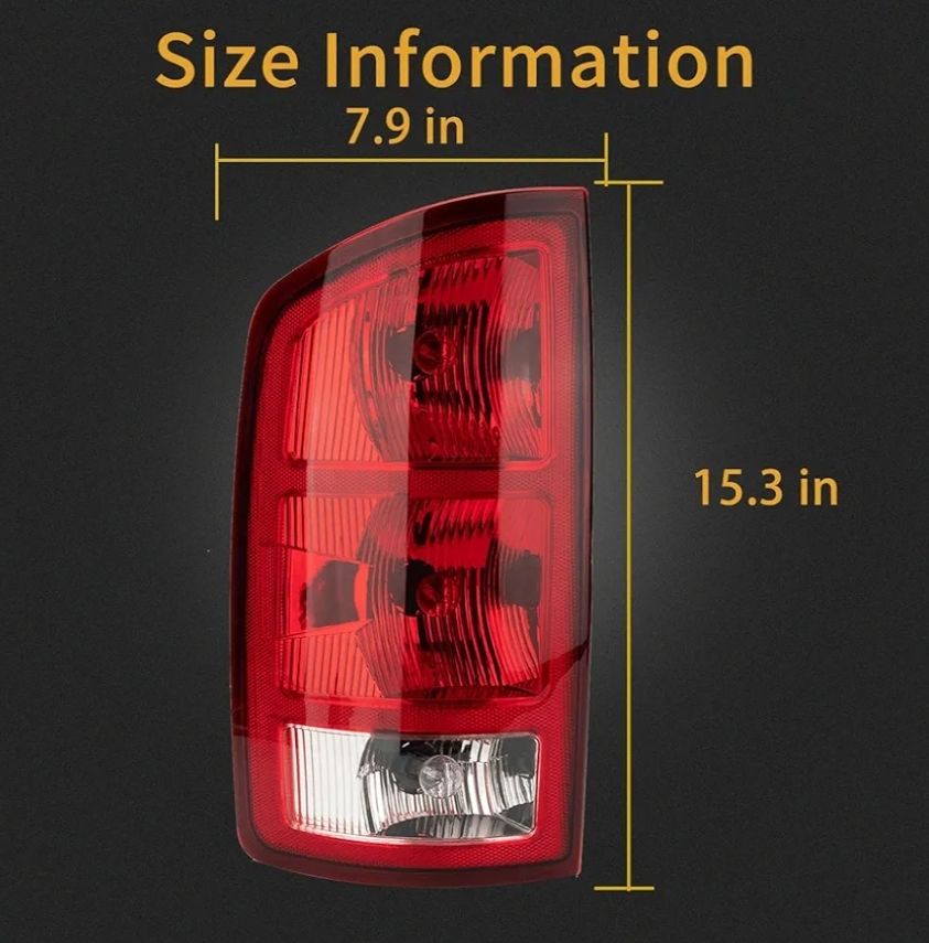 Conjunto de luz trasera compatible con Dodge Ram 