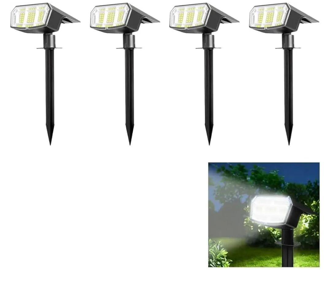 Juego De 4 Focos Solares para Exteriores 