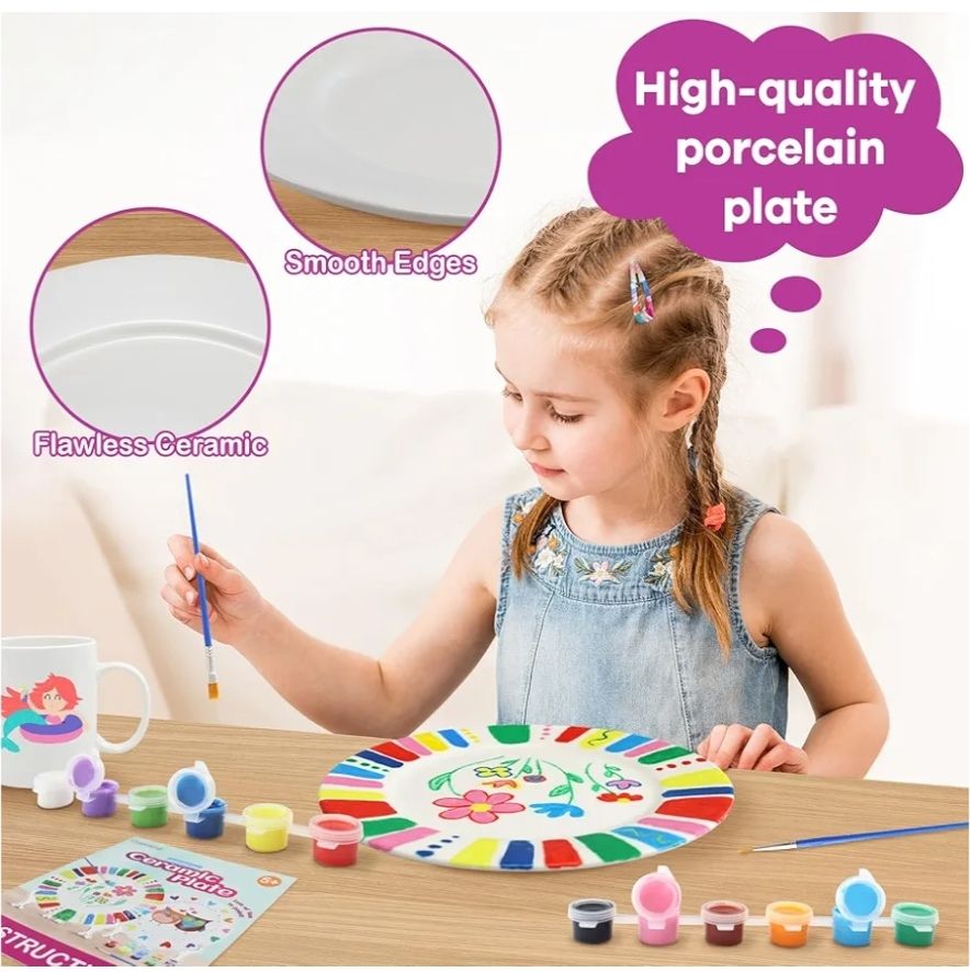 goldentime Kit de pintura de placa de cerámica
