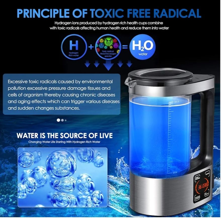 generador portátil de agua rica en hidrógeno