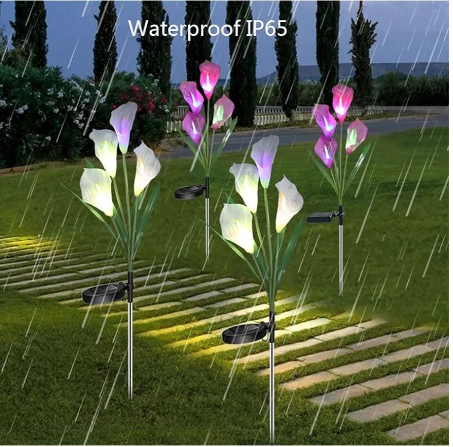 Jardín al Aire Libre con Luces solares