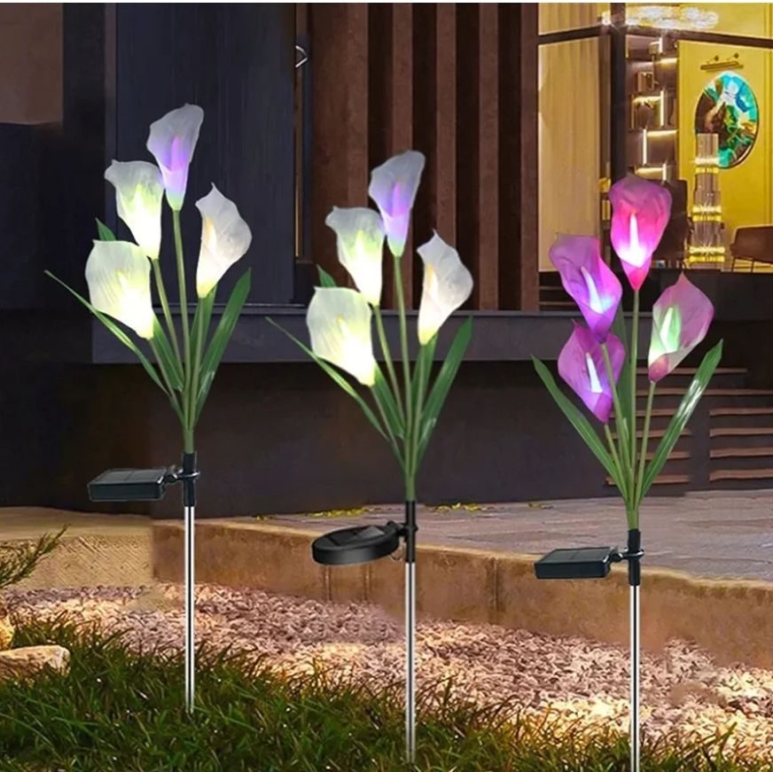 Jardín al Aire Libre con Luces solares