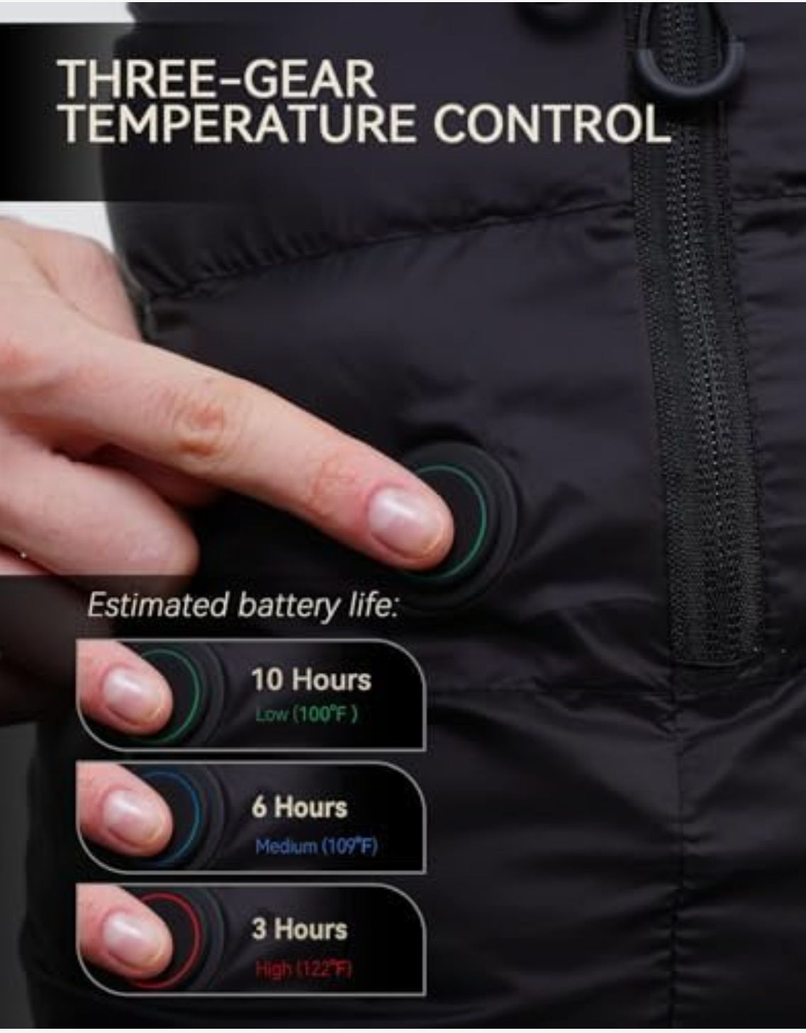 AVIDIA - Chaleco calefactor para hombre
