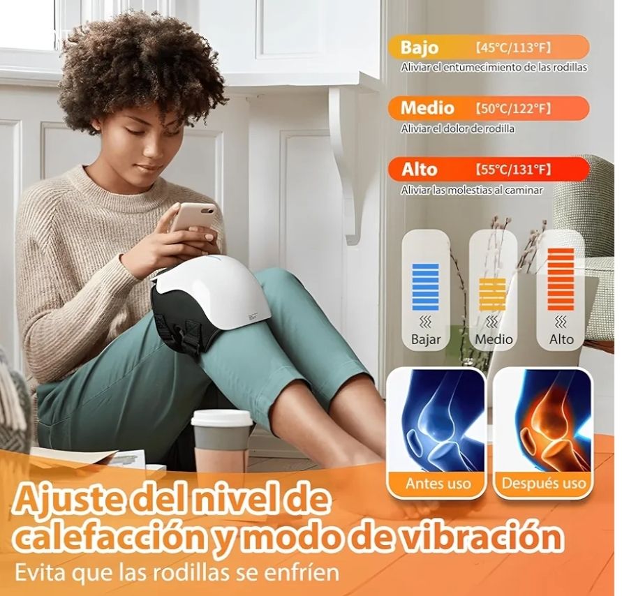  Masajeador de rodillas inteligente con luz roja 