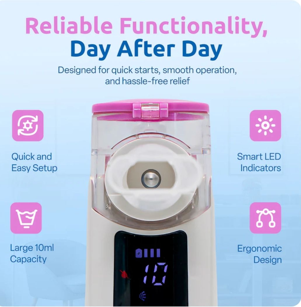 H Nebulizador Recargable Portatil morado 