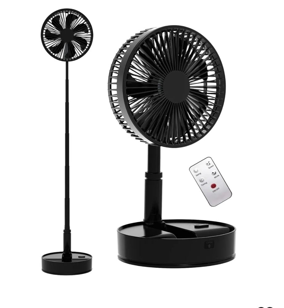 UN UNITEDTIME Ventilador plegable con control remoto,