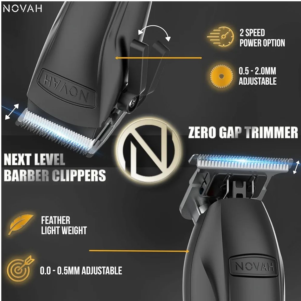 NOVAH Kit de corte de pelo profesional