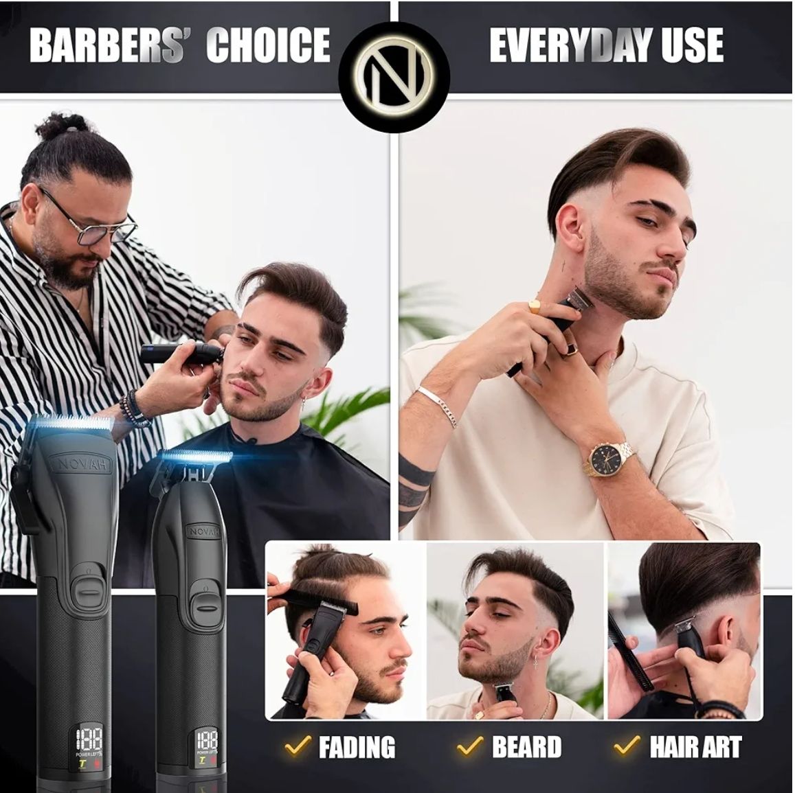 NOVAH Kit de corte de pelo profesional