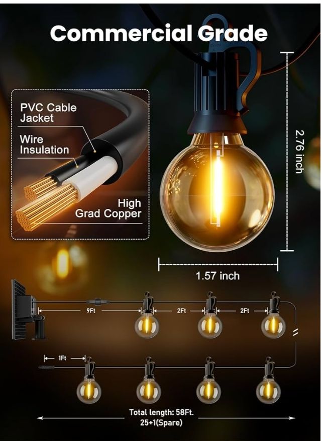 Brightown Cadena de luces solares