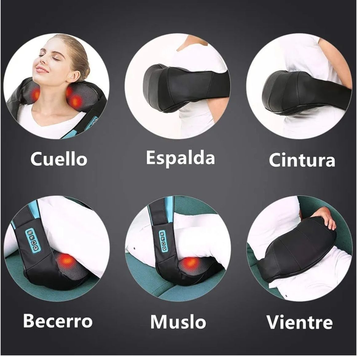 Shiatsu Masajeador de espalda y cuello con calor
