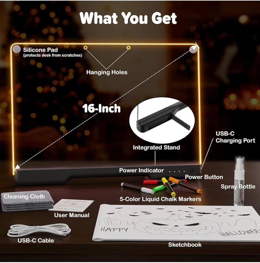 Tablero de dibujo LED recargable