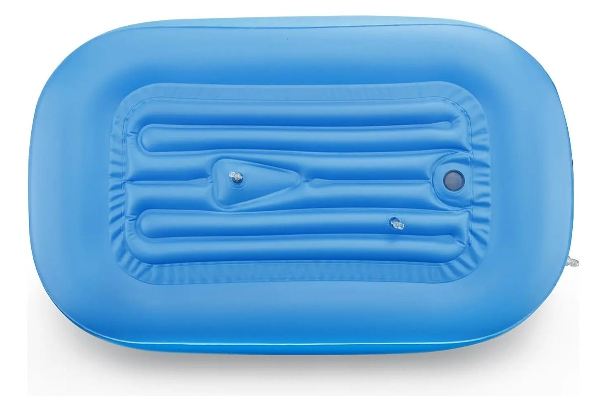 Bañera Inflable De Dinosaurio Portátil Para Bebé Azul