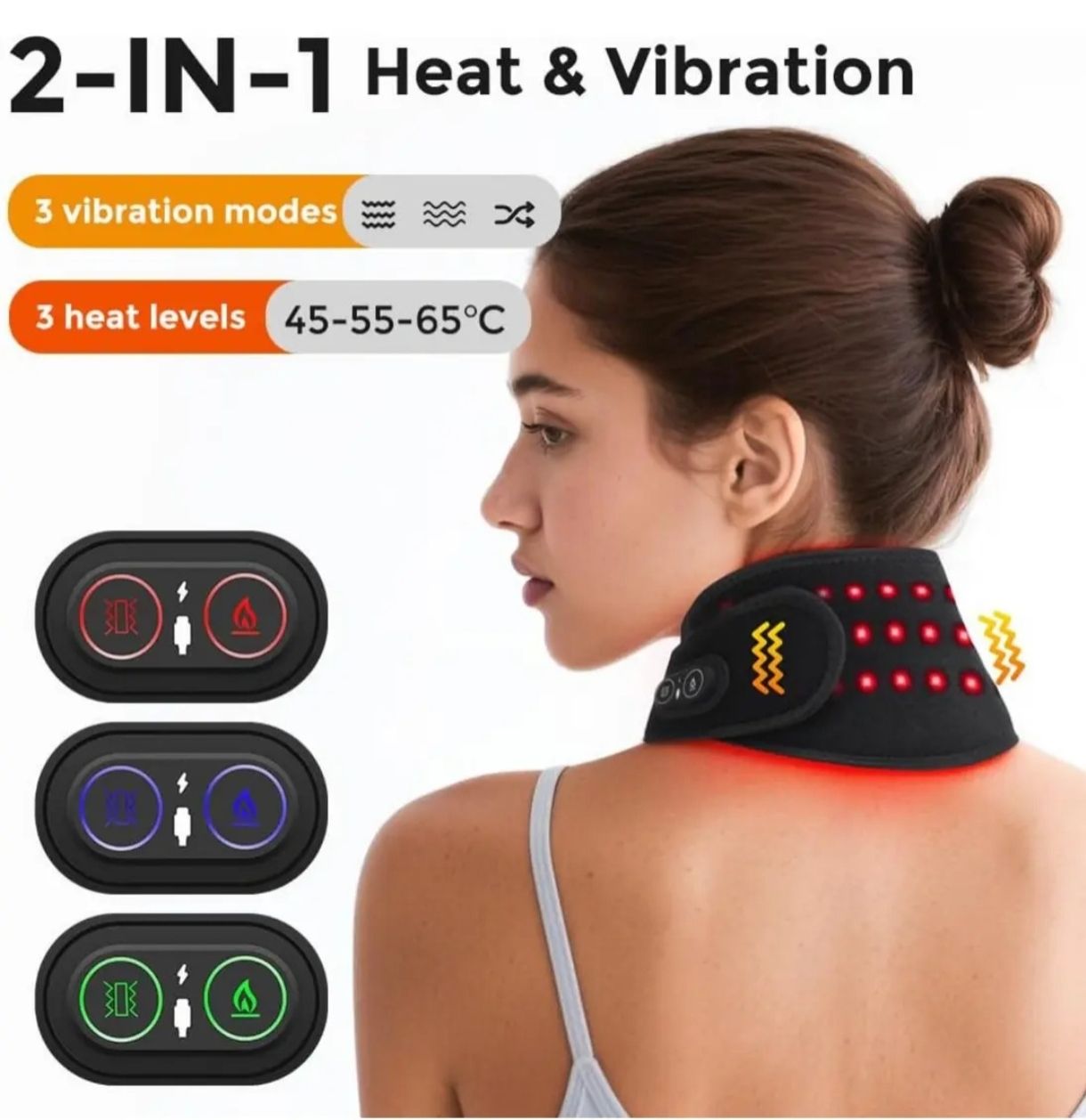 Almohadilla Térmica Para El Cuello Con Masaje